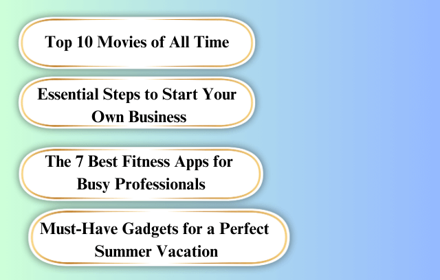 Examples of Numbers and Listing Headlines