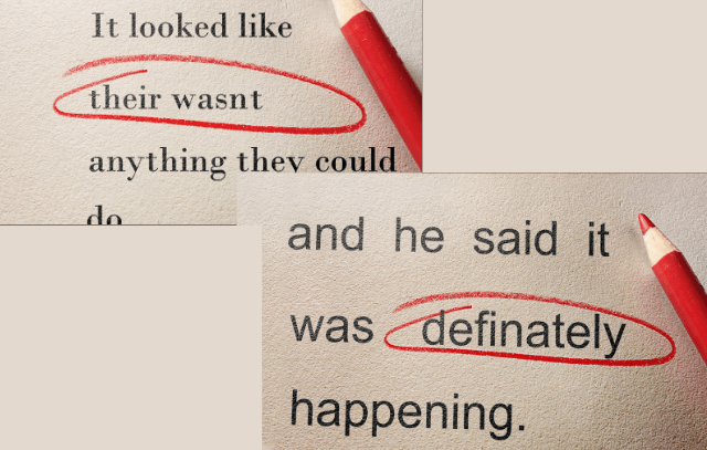 Typos and punctuation error.